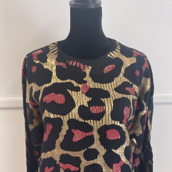 Shine On Leopard Balloon Sleeve Sweater - Picture 4 of 9